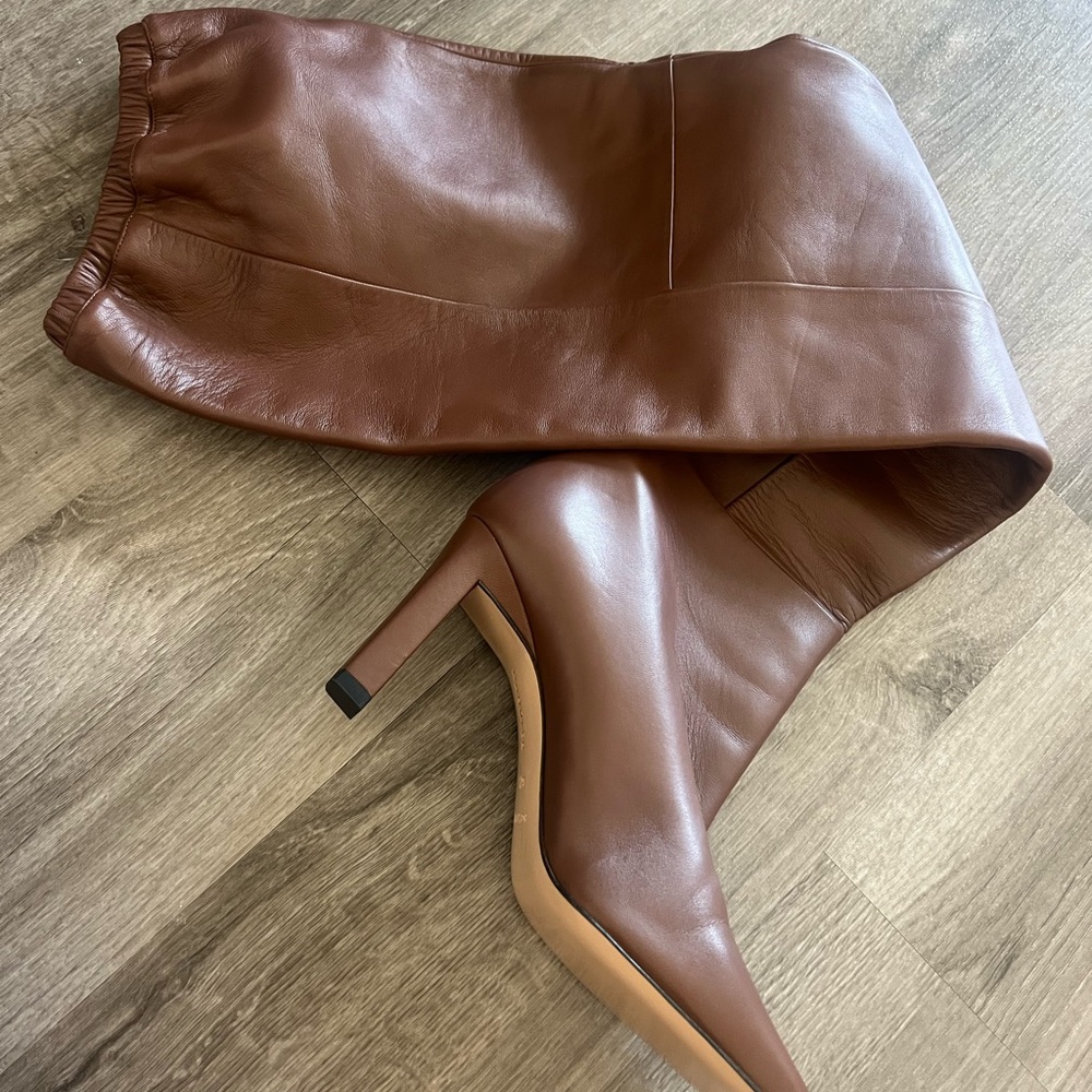 Wandler Brown long leather boots